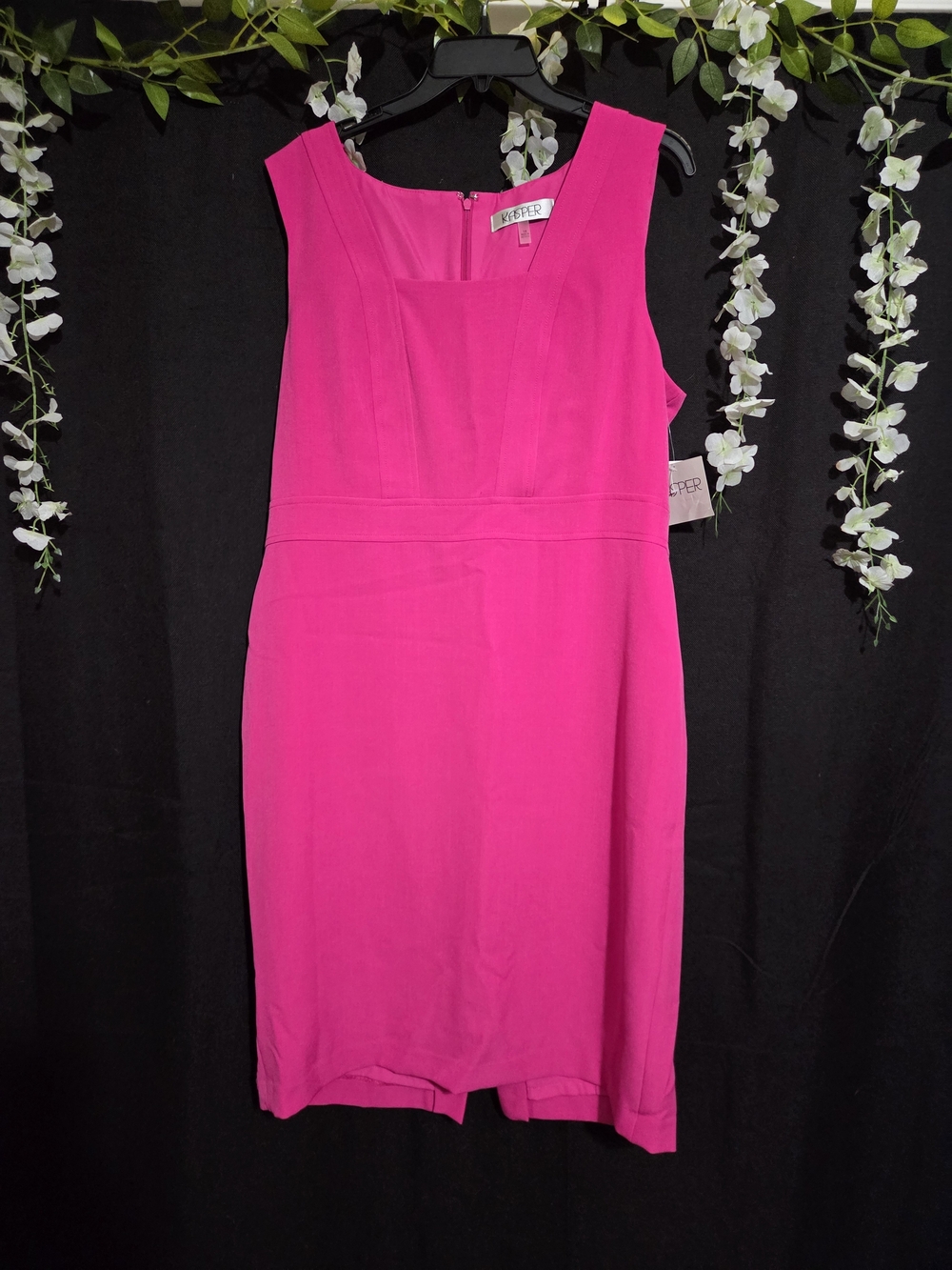Kasper Hot Pink Sleeveless Sheath Dress